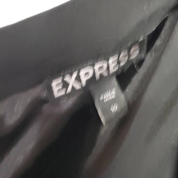 Express Women’s Little Black Dress Size 10 Sleeveless Ruched Sheath - Picture 6 of 7